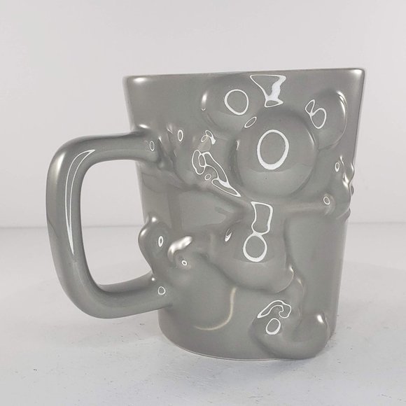Disney Mickey Mouse Splat Figural Grey Coffee Mug Cup - Picture 1 of 6